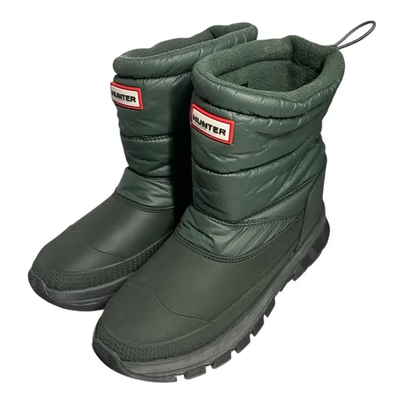 Hunter Intrepid Insulated Short Snow Boots - Women’s Size 7 (EU 38) Dark Green - Picture 3 of 9